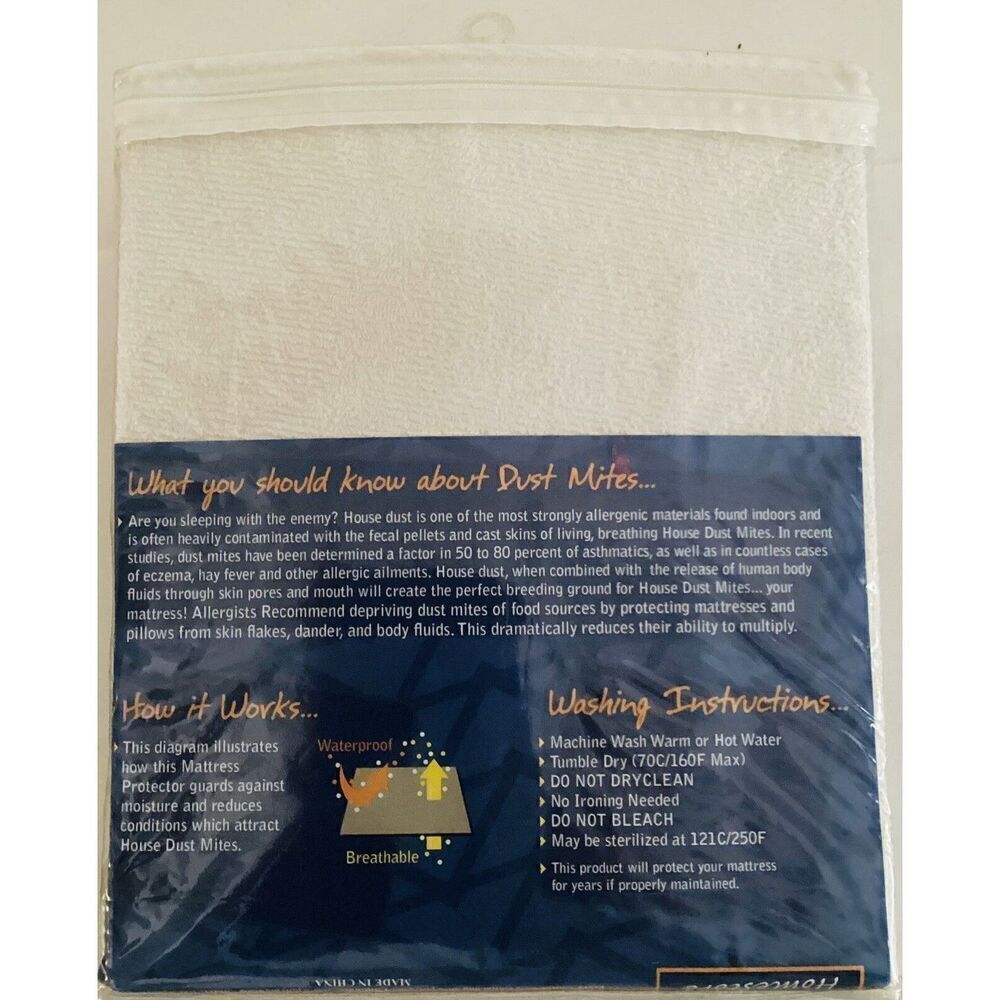 Ashley Furniture Mattress Protector Waterproof Anti-Microbial Bedding Size Twin - Picture 2 of 2